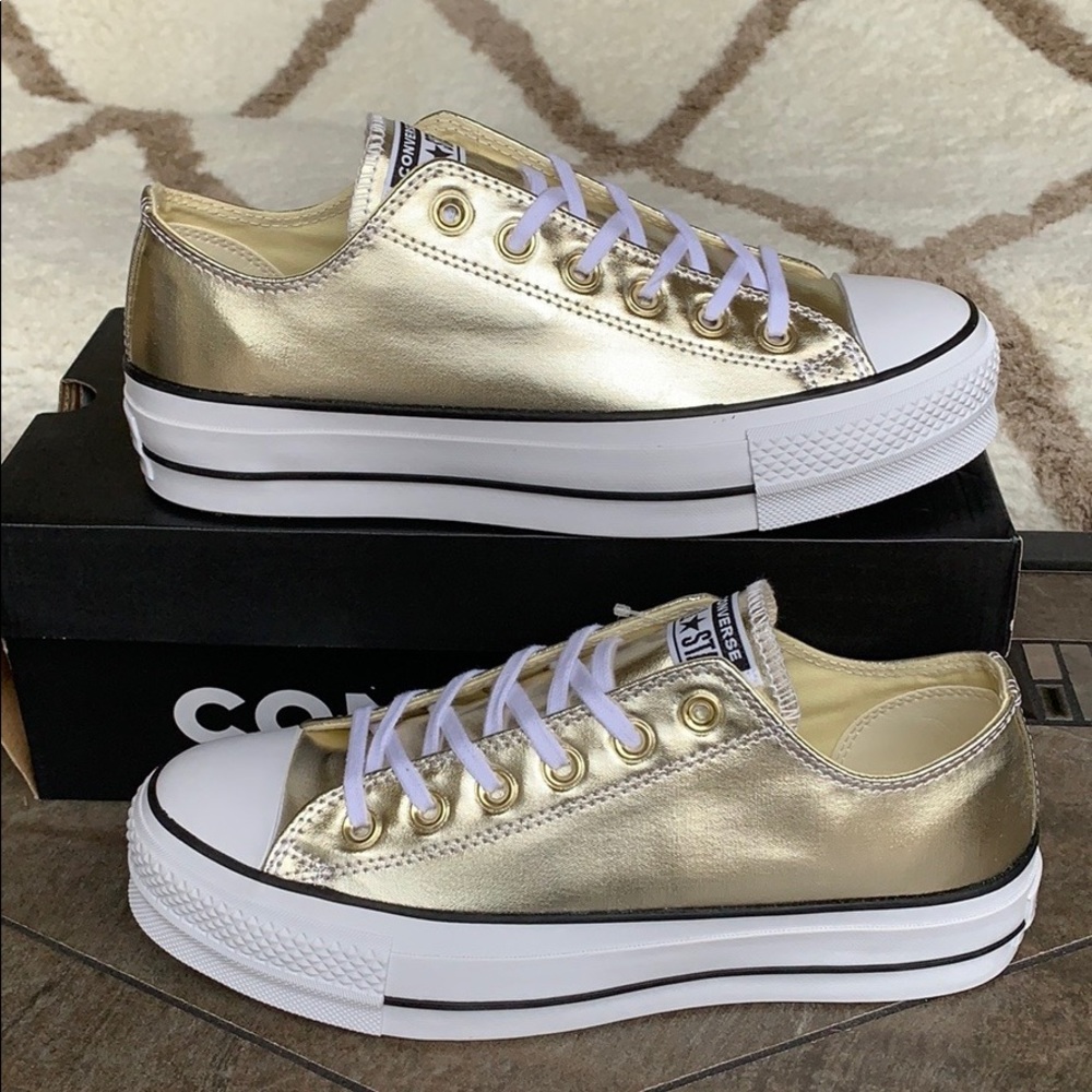 CONVERSE CTAS LIFT OX PLATFORM GOLD/BLACK/WHITE WM - Picture 16 of 16